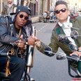 Robbie Williams and Dizzee Rascal film new video