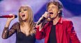 Taylor Swift and Mick Jagger on stage