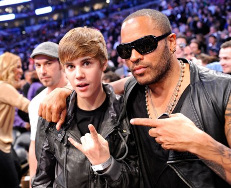 Justin Bieber at The NBA All-Star Game - Rihanna performs at the NBA ...