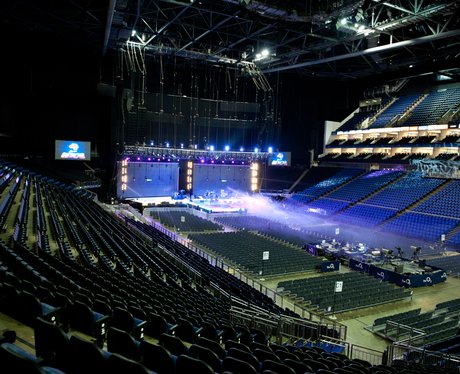 The O2 Arena stage is ready for the Jingle Bell Ball to begin ...